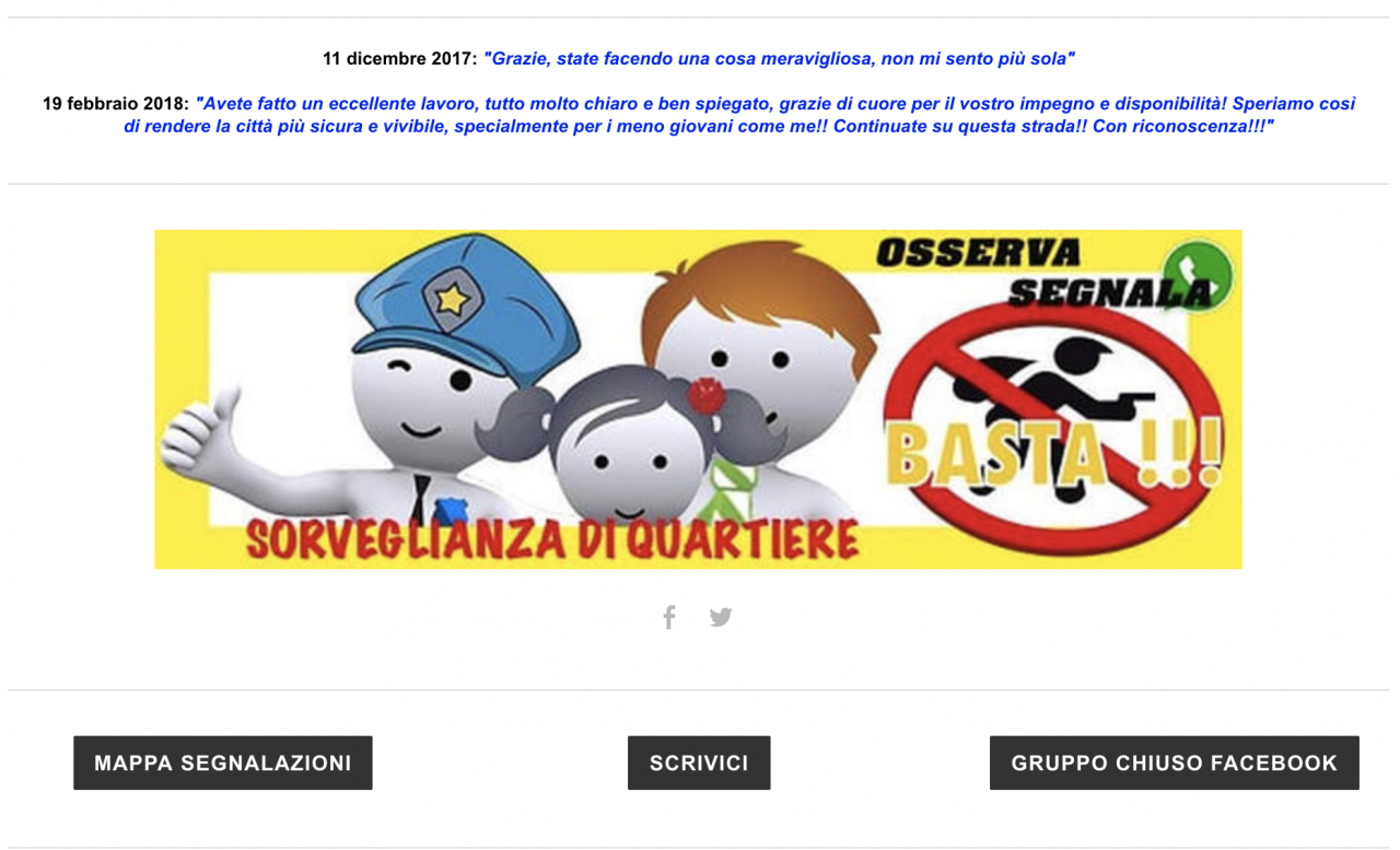 Sorveglianza di Quartiere di Cesano lancia il nuovo portale sulla sicurezza