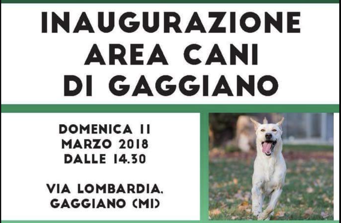 Nuova area cani in via Lombardia Gaggiano, ma occhio alle multe