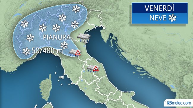 Neve Milano domani si replica LE PREVISIONI