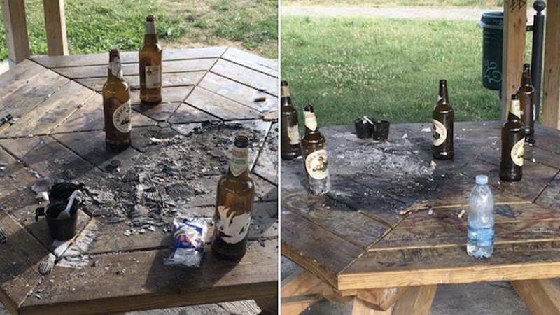 Bottiglie e fiamme al gazebo, vandali colpiscono ancora Passeggiata Rossini