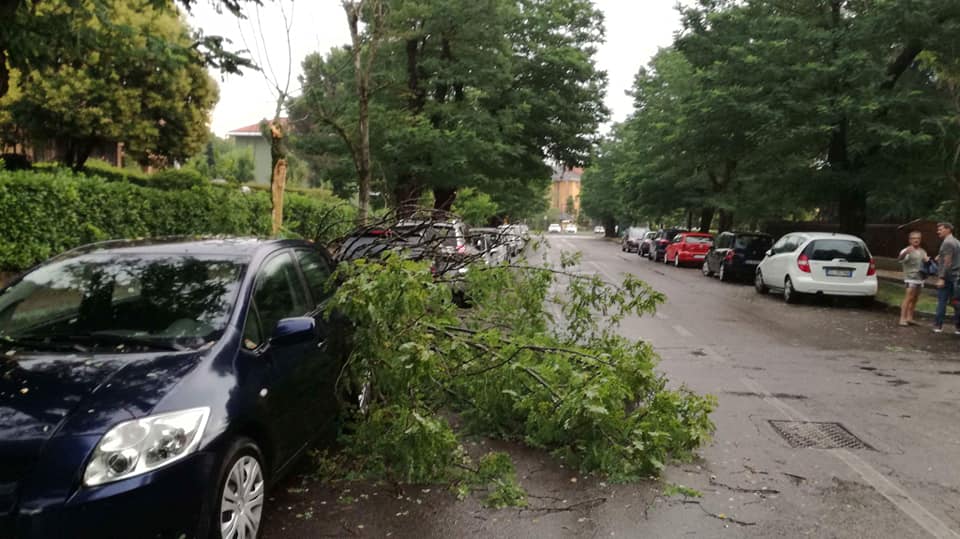 Temporale improvviso sul Sud Milano, qualche danno a Buccinasco
