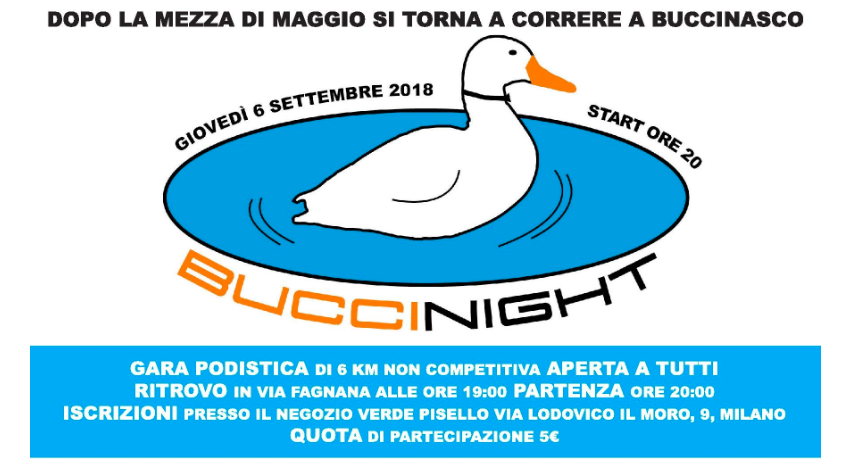 A Buccinasco si corre il 6 settembre
