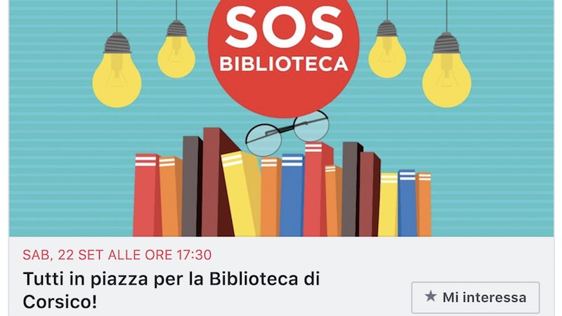 Sos Biblioteca: sabato manifestazione in piazza