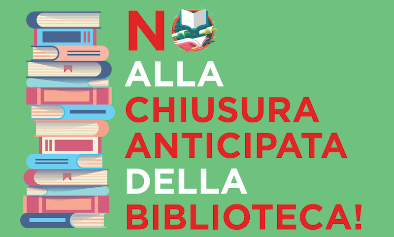 Sos Biblioteca, no alla chiusura serale anticipata