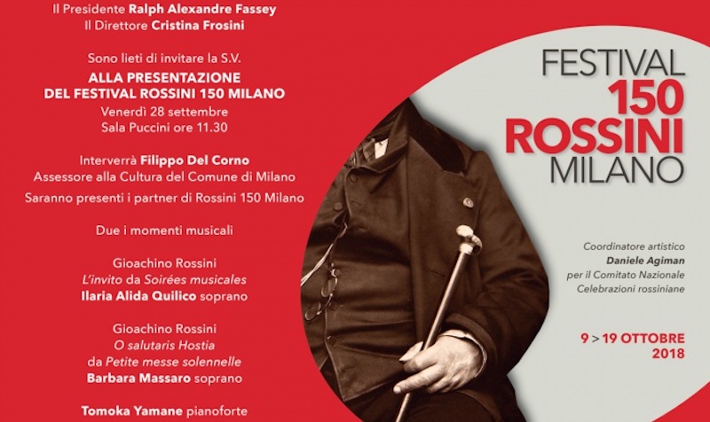 Al via domani il Festival Rossini 150