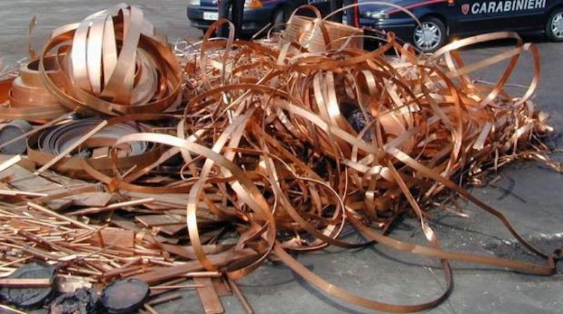 Rubano rame, quasi 500 kg: arrestati tre ventenni e un minorenne