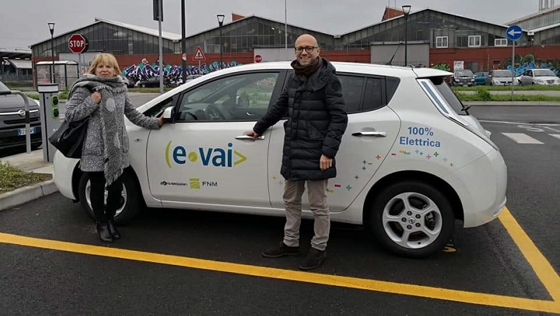 Le auto elettriche di E-Vai arrivano a Trezzano