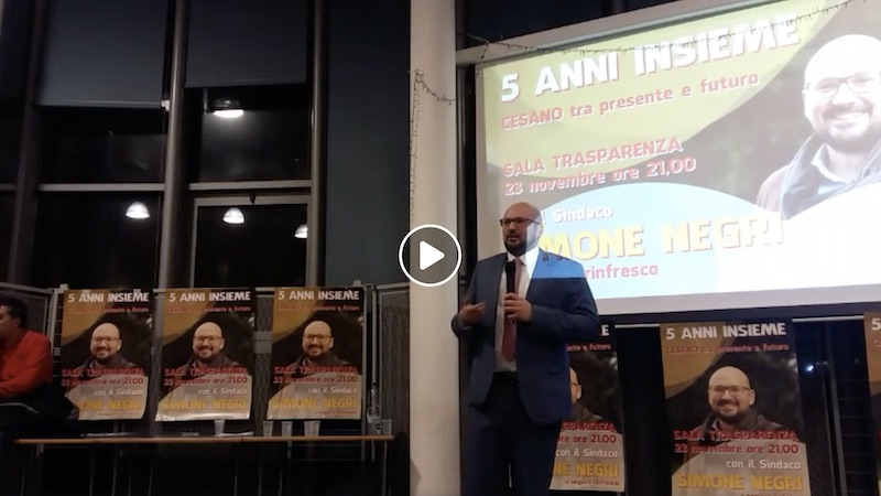 Elezioni Cesano, Simone Negri pronto a scendere di nuovo in campo
