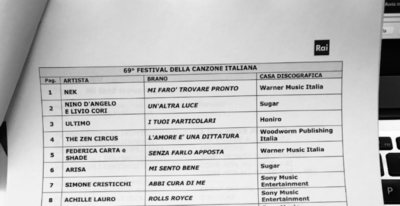 Paola Gallo ha ascoltato le canzoni che saliranno sul palco di Sanremo 2019