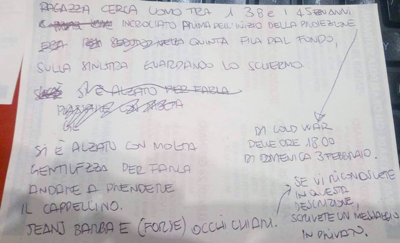 Domenica pomeriggio siete andati al cinema a Milano?
