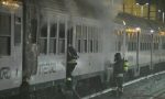 Treno a fuoco nella stazione Greco-Pirelli VIDEO