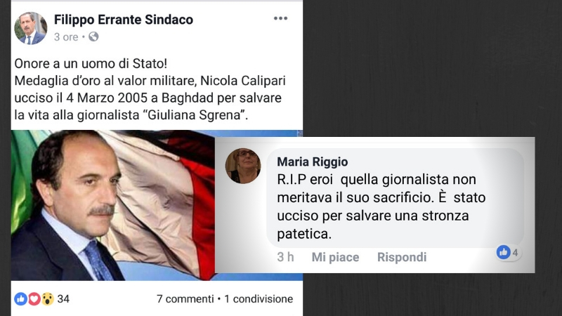 Commento shock dalla consigliera della Lega: “Giuliana Sgrena una stronza patetica”