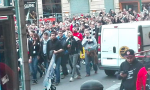 Sono tredicimila i tifosi dell'Eintracht per le strade di Milano - VIDEO