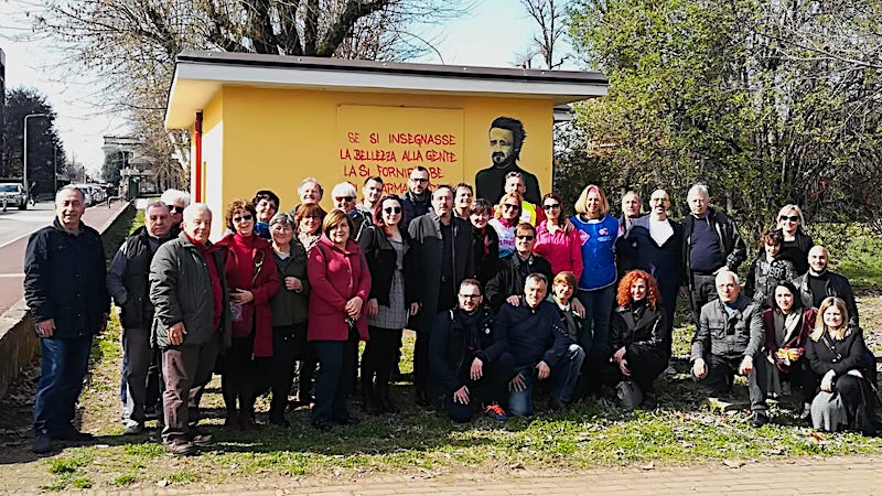 Murale a Peppino Impastato: “La bellezza è l’arma contro la rassegnazione, la paura e l’omertà” FOTO