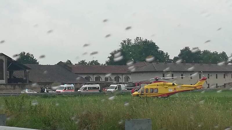 Incidente lungo la provinciale: atterra l’elisoccorso