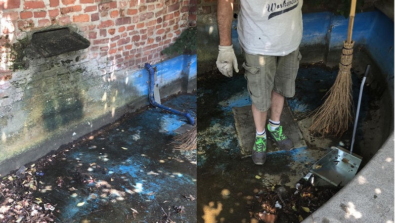 Vandali sporcano la fontana, il Comune: “Telecamere per identificare gli incivili”