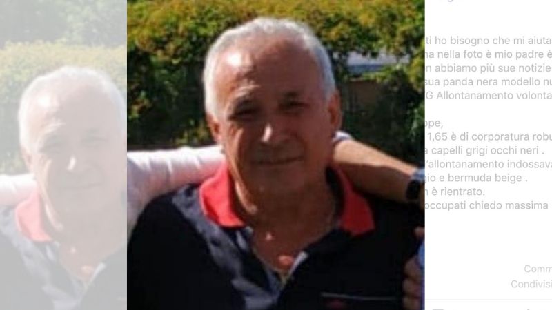 “Mio papà è scomparso”, l’appello per ritrovare Giuseppe