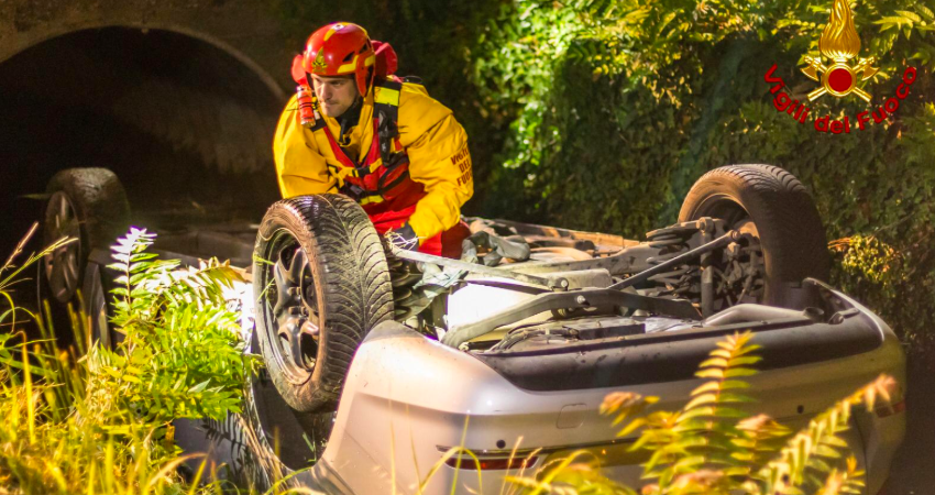 Ragazza di 18 anni finisce con la macchina nel canale – FOTO