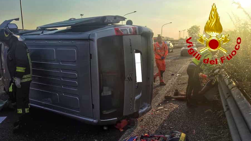 Incidente sulla Sp14, un morto e sei persone ferite