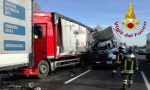 Incidente sulla A4: scontro tra camion, traffico in tilt