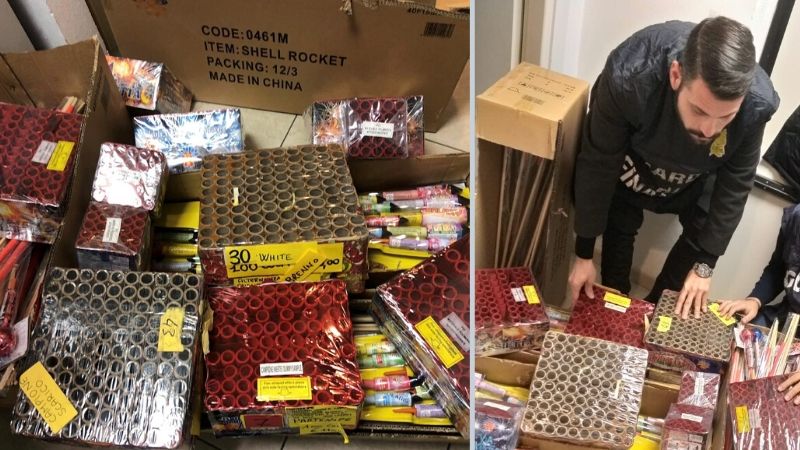 Sequestrati 300 chili di fuochi d’artificio illegali