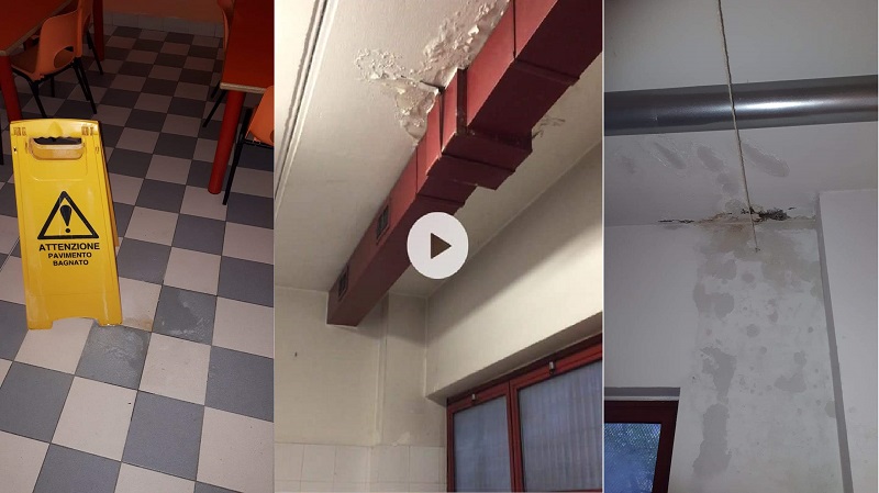 Infiltrazioni d’acqua alla scuola Petrarca, la risposta del Comune