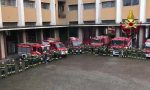 Un minuto di silenzio dei vigili del fuoco di Milano in ricordo dei colleghi morti