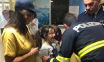 Giochi insieme e doni di Natale: la visita della polizia stradale ai bambini in ospedale FOTO