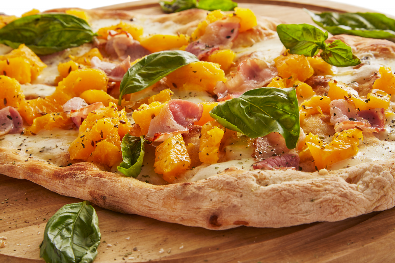 Pizza in autunno, specialità gourmet