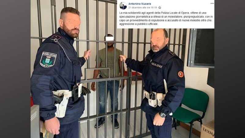 Foto con il fermato e gli agenti in posa, il sindaco difende la scelta di pubblicarla