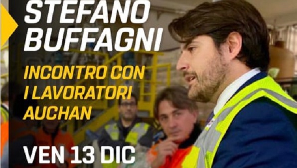 Questa sera Stefano Buffagni incontra i lavoratori Auchan