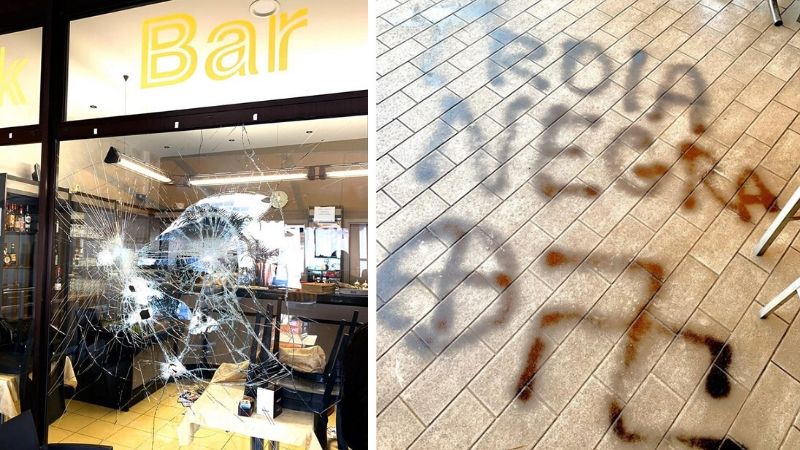 Raid nazi al Bar nel Giorno della Memoria: svastiche e scritte contro la barista