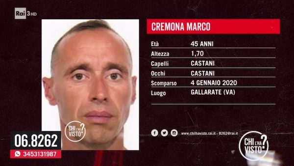 Si cerca Marco Cremona, scomparso da Gallarate