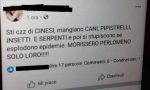 Coronavirus | Messaggio shock del sindaco su Facebook: “Almeno morissero solo i cinesi”