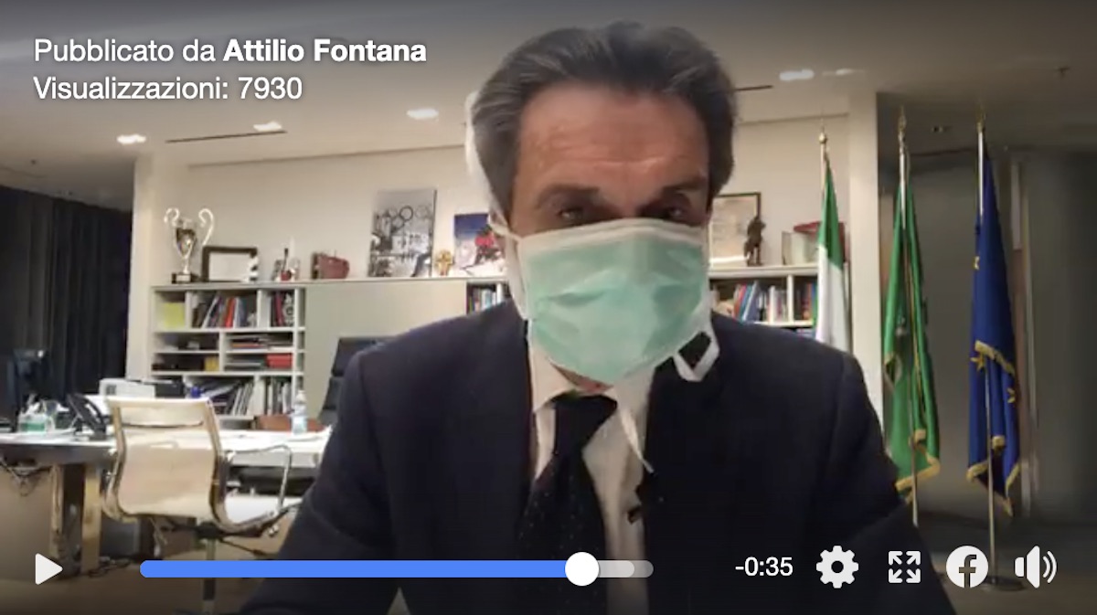 Coronavirus in Lombardia | Il Governatore Fontana conferma positività di una sua collaboratrice VIDEO