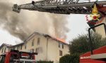 Incendio in una villetta a Busnago VIDEO e FOTO