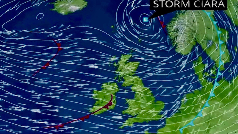 La tempesta Ciara spaventa l’Europa: e in Italia? VIDEO