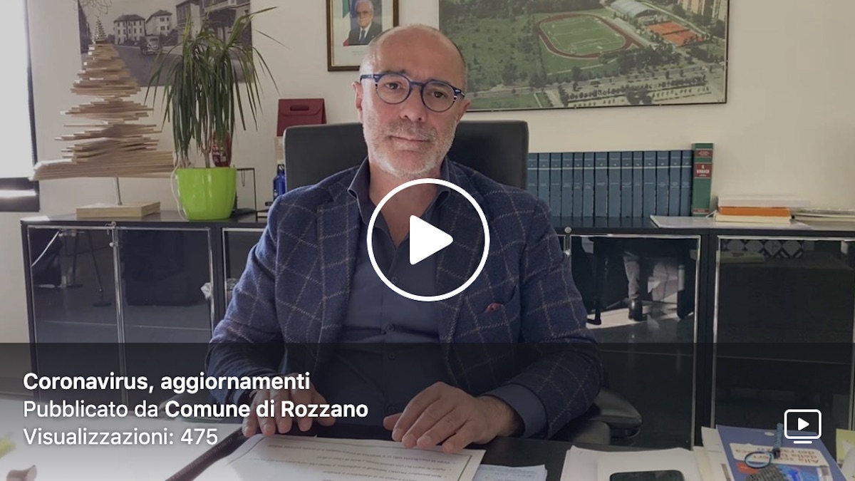 Coronavirus, altri due casi a Rozzano: lo comunica il sindaco in un VIDEO