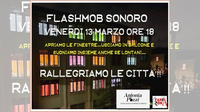 Flash Mob Scuola Civica di Musica Antonia Pozzi: alle 18 oggi si suona alle finestre
