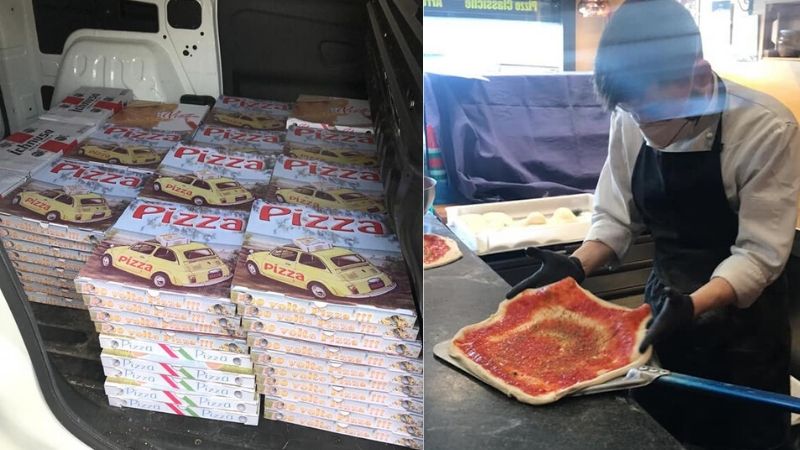 Cento pizze donate agli ospedali: l’iniziativa della Meridionale di Trezzano
