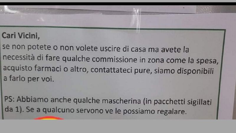 Nell’emergenza coronavirus, storie di generosità e solidarietà
