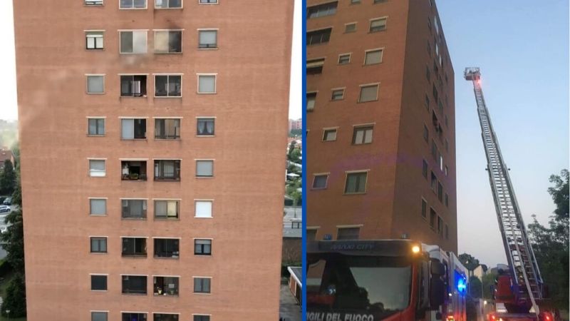 Incendio in appartamento ad Assago: corto circuito di un caricatore