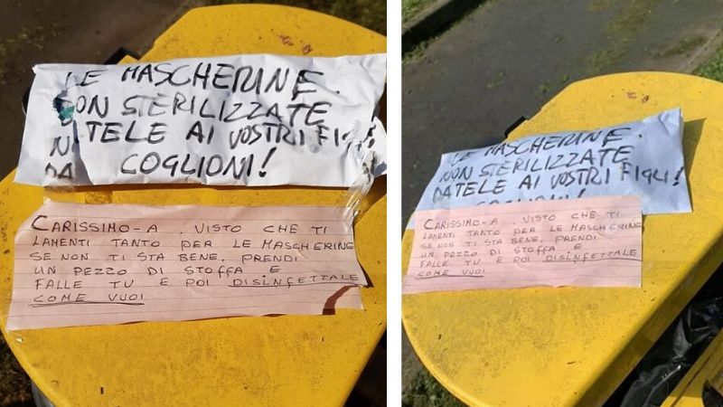 Insulti ai volontari che consegnano le mascherine, l’ira del sindaco: “Gesto irriguardoso”