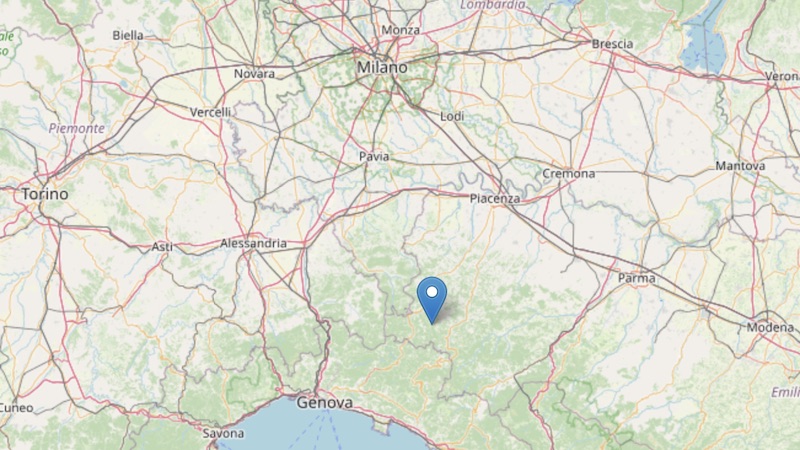 Scossa di terremoto di magnitudo 4.2 vicino a Piacenza, avvertita anche a Milano