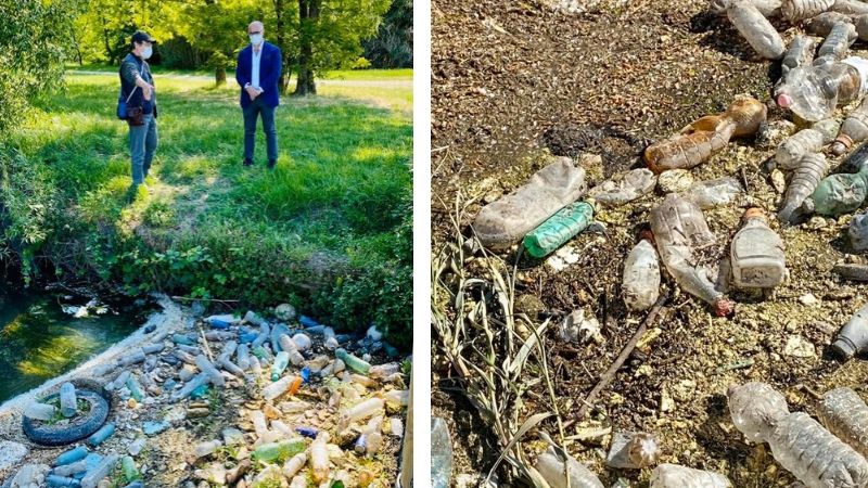 Una montagna di plastica nel cavo Borromeo: sabato pulizia coi volontari