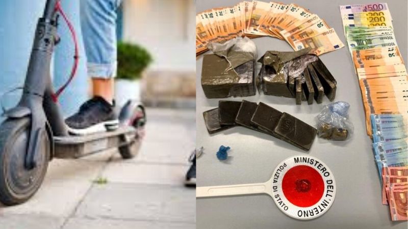 Cerca di scappare dai poliziotti con un monopattino: arrestato per spaccio