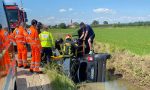 Auto fuoristrada si ribalta nel canale: ferito 56enne FOTO