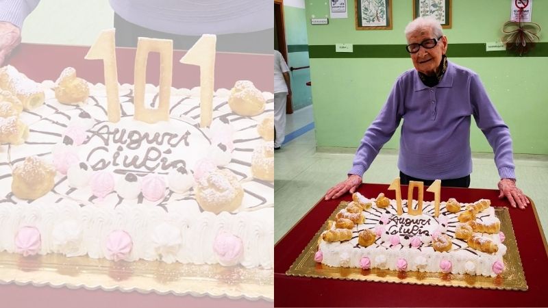Auguri alla signora GIulia, 101 anni. “Il mio segreto: mangiare poco”