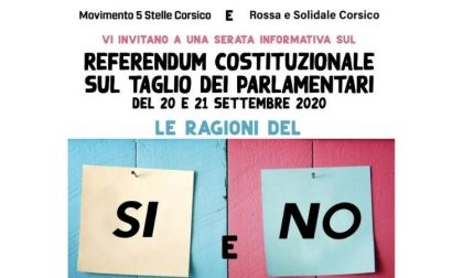 A Corsico, evento informativo sul referendum costituzionale del 20-21 settembre