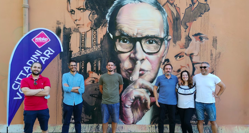 Il ricordo di Ennio Morricone a Buccinasco nel murale del writer Mario Jin VIDEO – FOTO